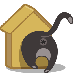 Cat Birdhouse Sticker