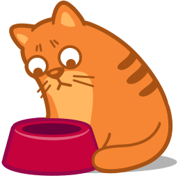 Cat Hungry Sticker