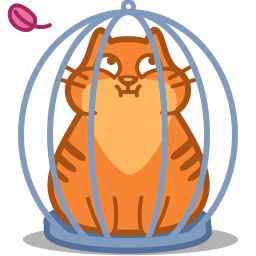 Cat Cage Sticker