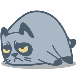 Cat Grumpy Sticker