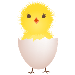 Chicken Egg Shell Sticker