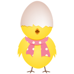 Chicken Egg Shell Top Sticker