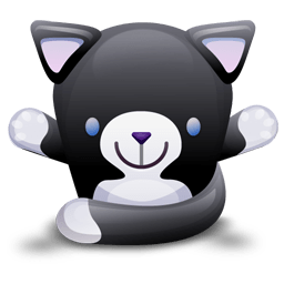 Cat Black White Sticker