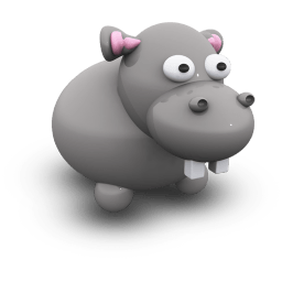 Hippo Sticker