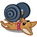 Dog Barbell Sticker