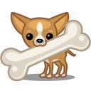 Dog Chihuahua Bone Sticker