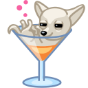 Dog Cocktail Alkohol Sticker