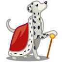 Dog Dalmatian King Sticker