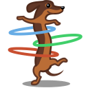 Dog Hulahoop Sticker