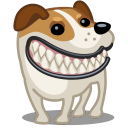 Dog Russel Grin Sticker