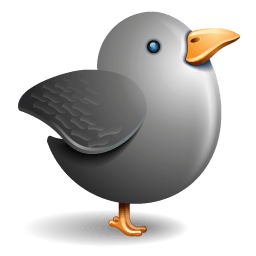 Twitter Bird Grey Sticker