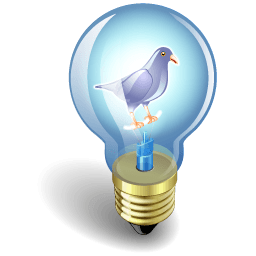 Twitter Bulb Purple Sticker