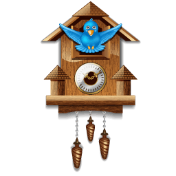 Twitter Cuckoo Clock Sticker