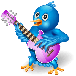 Twitter Guitar Sticker