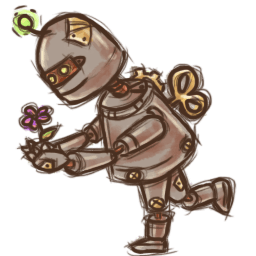 Steampunk Robot Sticker