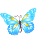 Butterfly Blue Sticker