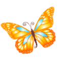 Butterfly Orange Sticker