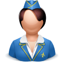 Airhostess Woman Sticker