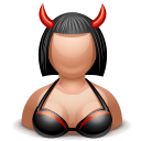 Devil Female Sticker