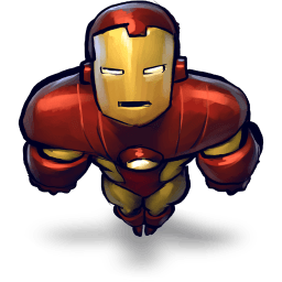 Iron Man Flying Sticker