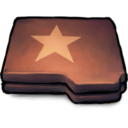 Folder Brown Star Sticker