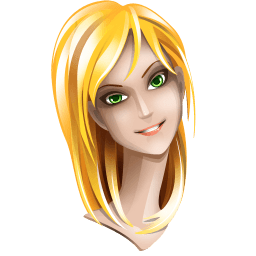 Blonde Hair Girl Sticker