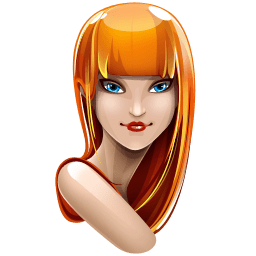 Dark Blonde Hair Girl Sticker