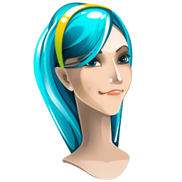 Light Blue Hair Girl Sticker