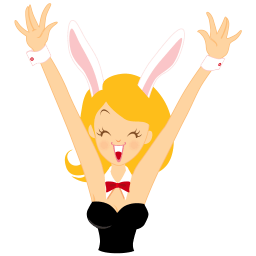 Girl Bunny Happy Sticker