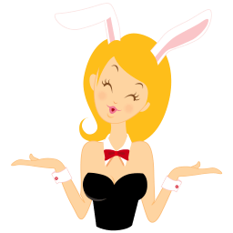 Girl Bunny Question Sticker