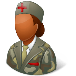 Medical Army Nurse Female Dark Sticker