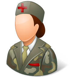 Medical Army Nurse Female Light Sticker