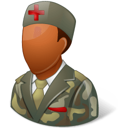 Medical Army Nurse Male Dark Sticker