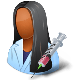 Medical Immunologist Female Dark Sticker