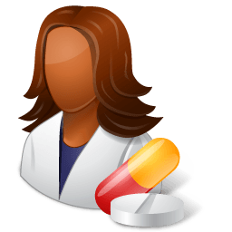 Medical Pharmacist Female Dark Sticker