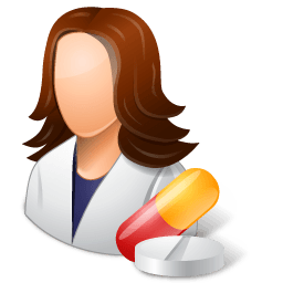 Medical Pharmacist Female Light Sticker