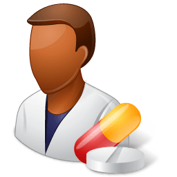 Medical Pharmacist Male Dark Sticker