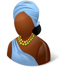 Nations African Female Sticker