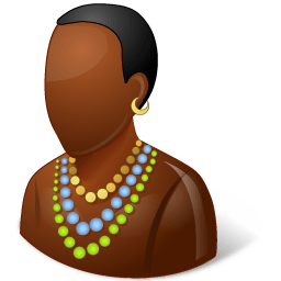 Nations African Male Sticker