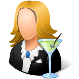 Occupations Bartender Female Light Sticker