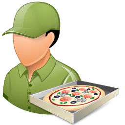 Occupations Pizza Deliveryman Male Light Sticker