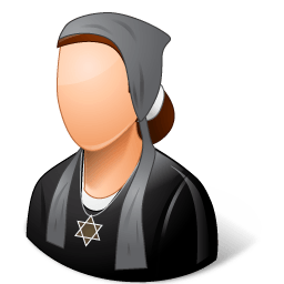 Religions Jew Female Sticker