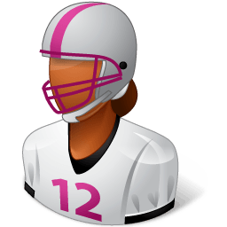 Sport Football Player Female Dark Sticker