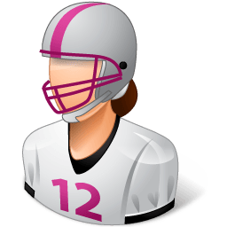 Sport Football Player Female Light Sticker