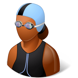 Sport Swimmer Female Dark Sticker