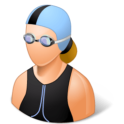 Sport Swimmer Female Light Sticker