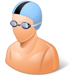 Sport Swimmer Male Light Sticker