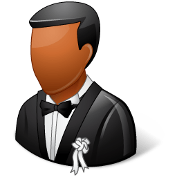 Wedding Groom Dark Sticker