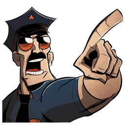 Axe Cop Point Sticker