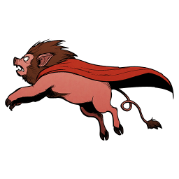 Super Lion Pig Sticker